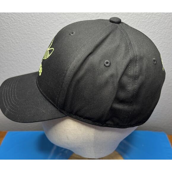 Adidas Originals Men's Trefoil Structured Precurve Snapback Black/FROZEN YELLOW - Picture 5 of 8